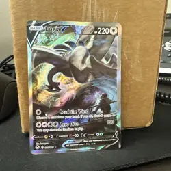 Lugia V (Alternate Full Art) 186/195 Silver Tempest Pokemon Near mint ships fast - Image 1