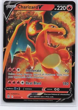 Charizard V 017/172 Holo V Rare Brilliant Stars Pokemon Lightly Played - Image 1