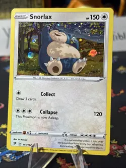 White Ink Spot Error - Cosmos Holo SWIRL Snorlax 140/202 SWSH Promo Pokemon TCG! - Image 2
