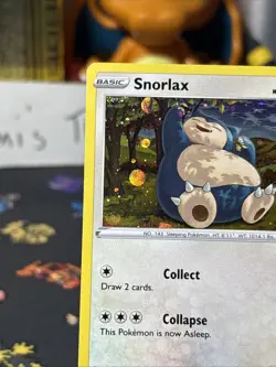 White Ink Spot Error - Cosmos Holo SWIRL Snorlax 140/202 SWSH Promo Pokemon TCG! - Image 3