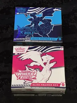 Pokemon Black Bolt & White Flare Elite Trainer Box Set 2X Lot New Sealed - Image 2