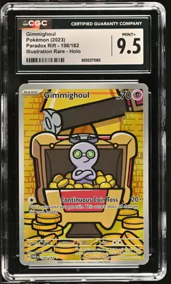 GIMMIGHOUL Paradox Rift Illustration Rare #198 CGC 9.5 Pokemon [Nostalgium] - Image 1