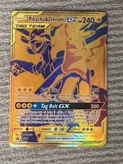 2021 Pokemon Pikachu & Zekrom GX SM248 Tag Team Black Star Promo - Image 1