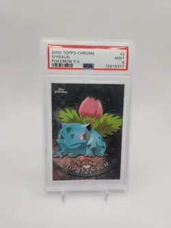 IVYSAUR 2000 TOPPS CHROME POKEMON T.V. #2 PSA 9 - Image 1