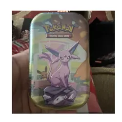 Pokemon Prismatic Evolutions Mini Tin Espeon Eevee Scarlet & Violet - Image 1