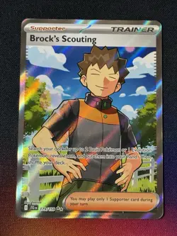 Pokemon Brock's Scouting 179/159 Secret Rare Journey Together TCG NM - Image 1