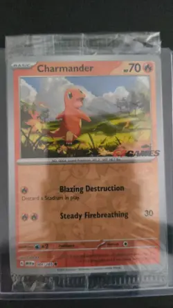 Charmander - 004/165 - Pokemon 151 EB GAMES Stamp - Sealed Promo - Pokemon - Image 1