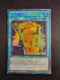 Yugioh Gravekeeper's Inscription MP24-EN064 1st Edition Prismatic Secret Rare NM - Image 1
