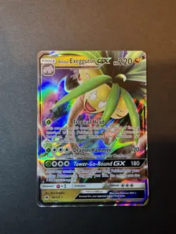 Pokemon TCG Alolan Exeggutor GX Holo 74/111 Sm-Crimson Invasion, Near Mint - Image 1