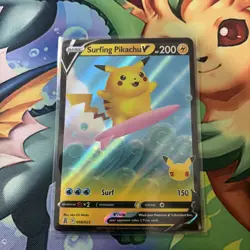 Pokemon Surfing Pikachu V 008/025 Celebrations Ultra Rare Holo - Image 1