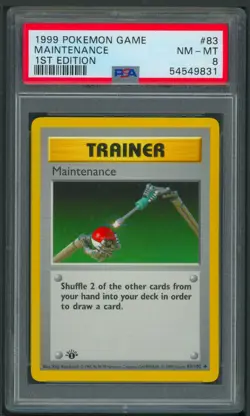 Pokemon 1st Edition Base Set Maintenance 83/102 PSA 8 - Image 1