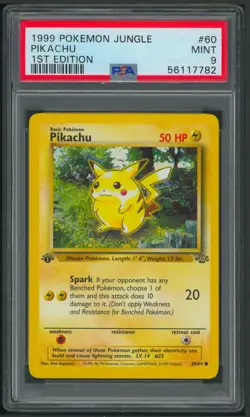 Pokemon 1st Edition Jungle Pikachu 60/64 PSA 9 - Image 1