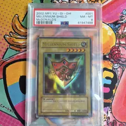 Konami 2002 Yu-Gi-Oh Millennium Shield MP1-001 McDonald's Holo PSA 8 - Image 1