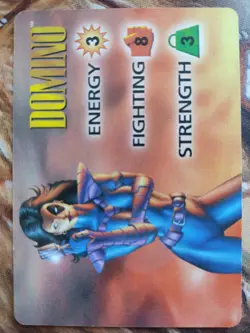 OverPower PowerSurge Marvel Fleer 1995 Domino Hero Character Card Very Rare LP - Image 1