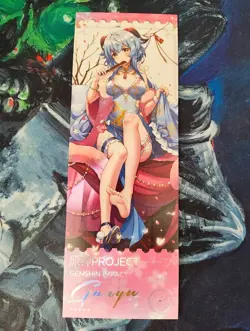 Cute Waifu Anime Girl Card Oversized Bookmark Collectable - Image 1