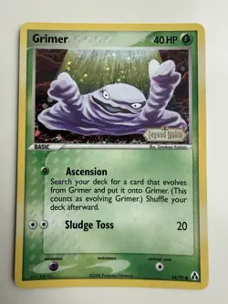 Pokemon Card - Grimer Legend Maker 54/92 Common Reverse Holo Stamped - Image 1
