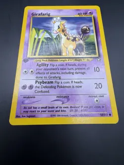 Girafarig 58/111 - 1st Edition - Neo Genesis Pokemon Card LIGHT PLAY - Image 5
