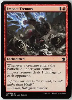Impact Tremors (140) - Normal - Dragons of Tarkir (DTK) - NM - Image 1