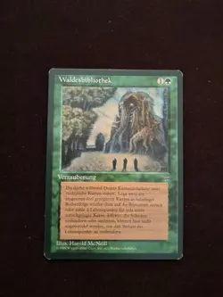 Wizards of the Coast MTG Sylvan Library Enchantment German 1995 Harold McNeill - Image 1