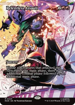 Relentless Assault (Borderless) Foil 25 Marvel Universe Eternal-Legal NM EN - Image 1