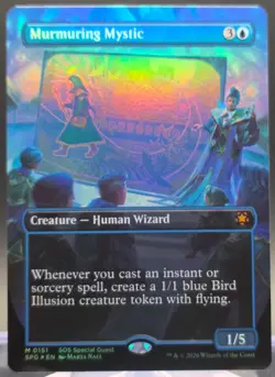 Murmuring Mystic #151 Secrets of Strixhaven Special Guest Borderless Foil Mythic - Image 1
