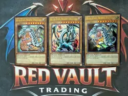Yu-Gi-Oh Blue-Eyes White Dragon 3 Card Lot LOB SDK Art Set NM Legendary Kaiba - Image 2