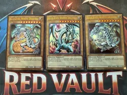 Yu-Gi-Oh Blue-Eyes White Dragon 3 Card Lot LOB SDK Art Set NM Legendary Kaiba - Image 3