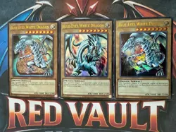 Yu-Gi-Oh Blue-Eyes White Dragon 3 Card Lot LOB SDK Art Set NM Legendary Kaiba - Image 4