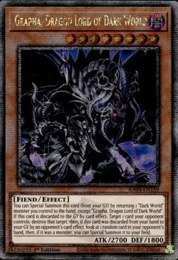 Grapha, Dragon Lord Of Dark World - Quarter Century Secret RA04-EN159 - YuGiOh - Image 1
