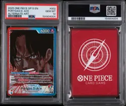 2025 One Piece Portgas D. Ace Leader Alt Art #OP13-002 PSA 10 GEM MINT - Image 3