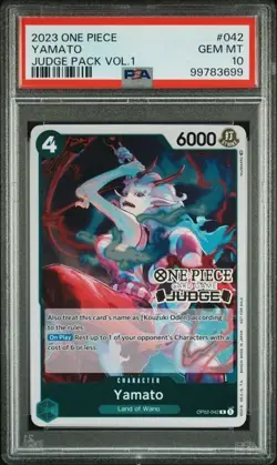 2023 ONE PIECE JUDGE PACK VOLUME 1 #042 YAMATO PSA 10 GEM MINT - Image 1