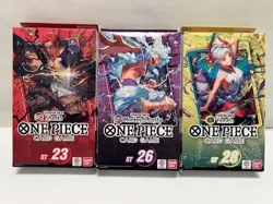 One Piece Starter Deck Lot ST-23 ST-26 ST-28 Shanks Luffy Yamato Sealed Lot 3 - Image 1