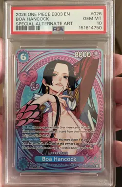 PSA 10 2026 Boa Hancock EB03-026 SP Special Alt Art One Piece-Heroines Edit Foil - Image 1