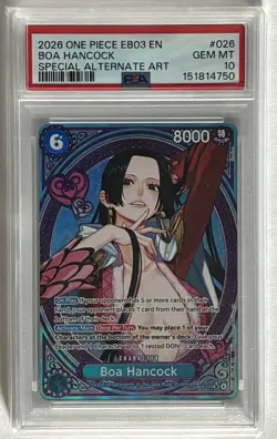 PSA 10 2026 Boa Hancock EB03-026 SP Special Alt Art One Piece-Heroines Edit Foil - Image 2