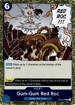 Gum-Gum Red Roc R Kingdoms of Intrigue OP04-056 One Piece TCG - Image 1