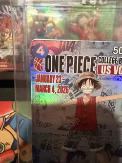 One Piece CCG Monkey D. Luffy P-055 US Voyage College Basketball Promo Sealed - Image 3