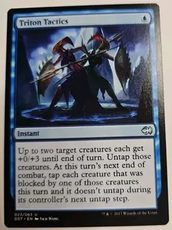 MTG Magic The Gathering Card Triton Tactics Instant Blue DD Merfolk Vs Goblins - Image 1