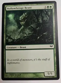 MTG Magic The Gathering Card Hollowhenge Beast Creature Beast Green Dark Ascensi - Image 1