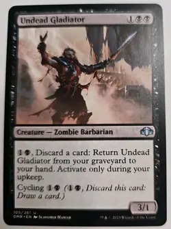MTG Magic The Gathering Card Undead GladiatorCreature Zombie Barbarian DMR 2023 - Image 1