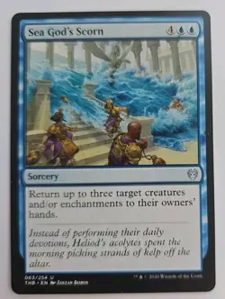 MTG Magic The Gathering Card Sea God's Scorn Sorcery Blue THB 2020 - Image 1