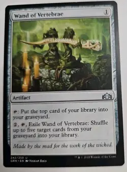 MTG Magic The Gathering Card Wand of Vertebrae Artifact Guilds Of Ravnica 2018 - Image 1