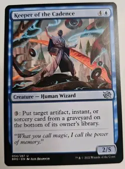MTG Magic The Gathering Card Keeper of the Cadence Creature Human Wizard Blue - Image 1