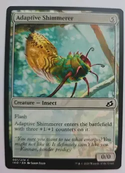 MTG Magic The Gathering Card Adaptive Shimmerer Creature Insect IKO 2020 - Image 1