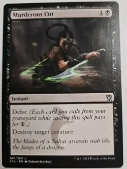 MTG Magic The Gathering Card Murderous Cut Instant Black Khans Of Tarkir 2014 - Image 1