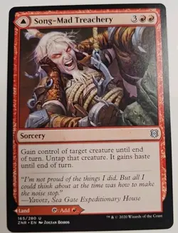 MTG Magic The Gathering Card Song-Mad Ruins Song-Mad Treachery Land ZNR 2020 - Image 1