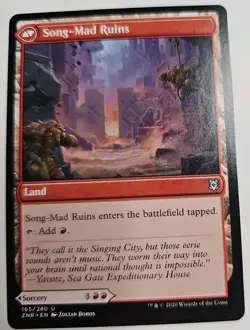 MTG Magic The Gathering Card Song-Mad Ruins Song-Mad Treachery Land ZNR 2020 - Image 2