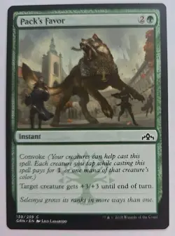 MTG Magic The Gathering Card Pack's Favor Instant Green Guilds Of Ravnica 2018 - Image 1