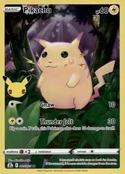 Pikachu 005/025 Holo Rare Celebrations Pokemon Near Mint - Image 1