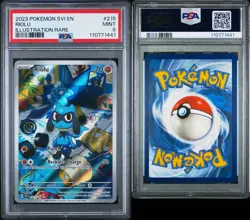 PSA 9 RIOLU 215 POKEMON 2023 SVI EN-SCARLET & VIOLET ILLUSTRATION RARE - Image 3
