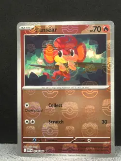 Pansear 014/086 Common White Flare Pokemon Masterball Holo Near Mint - Image 1